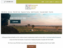 Tablet Screenshot of macquarienaturalhealth.com.au